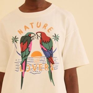 NWT FARM Rio Anthropologie Tee Organic Cotton Size XL